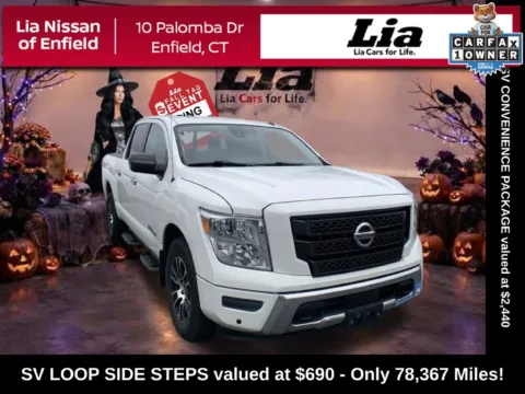 White 2021 Nissan Titan SV for sale in Enfield, CT