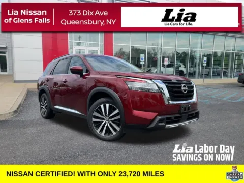 Red 2023 Nissan Pathfinder Platinum for sale in Queensbury, NY