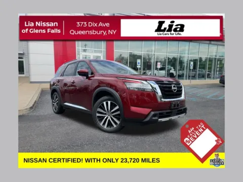 Red 2023 Nissan Pathfinder Platinum for sale in Queensbury, NY