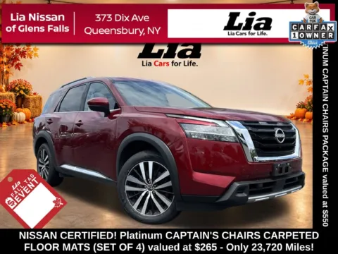 Red 2023 Nissan Pathfinder Platinum for sale in Queensbury, NY