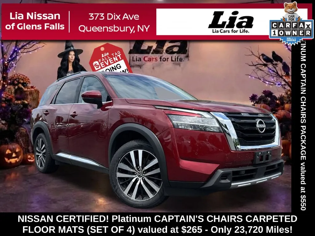 Red 2023 Nissan Pathfinder Platinum for sale in Queensbury, NY