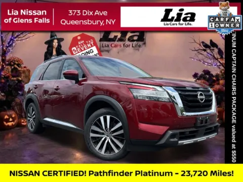 Red 2023 Nissan Pathfinder Platinum for sale in Queensbury, NY