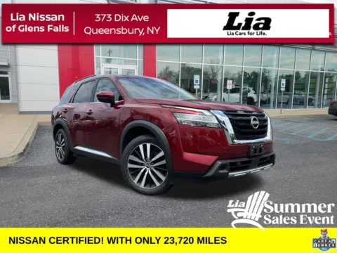 Red 2023 Nissan Pathfinder Platinum for sale in Queensbury, NY