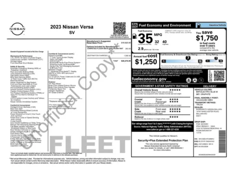 More photos of 2023 Nissan Versa 1.6 SV at Lia Nissan of Glens Falls, NY