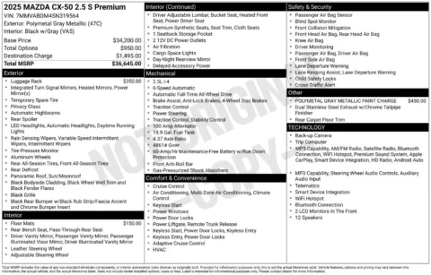 More photos of 2025 Mazda CX-50 2.5 S Premium Package at Lia Nissan of Glens Falls, NY