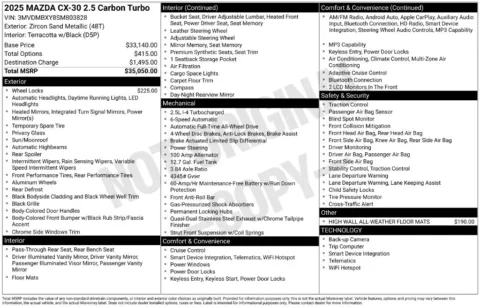 More photos of 2025 Mazda CX-30 2.5 Carbon Turbo at Lia Nissan of Glens Falls, NY