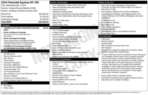 More photos of 2024 Chevrolet Equinox RS at Lia Nissan of Glens Falls, NY