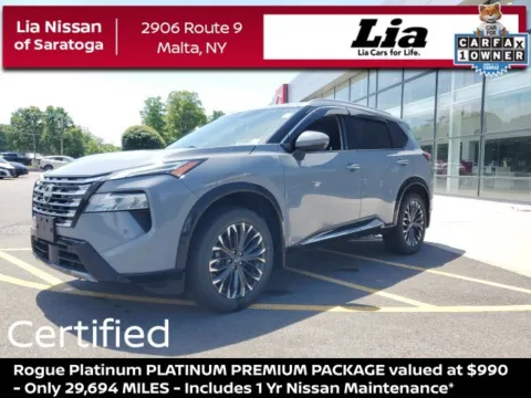 Gray 2024 Nissan Rogue Platinum for sale in Malta, NY
