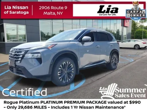 Gray 2024 Nissan Rogue Platinum for sale in Malta, NY
