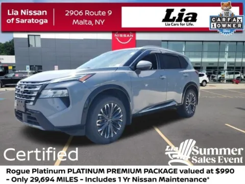 Gray 2024 Nissan Rogue Platinum for sale in Malta, NY