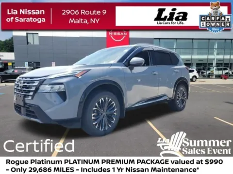 Gray 2024 Nissan Rogue Platinum for sale in Malta, NY