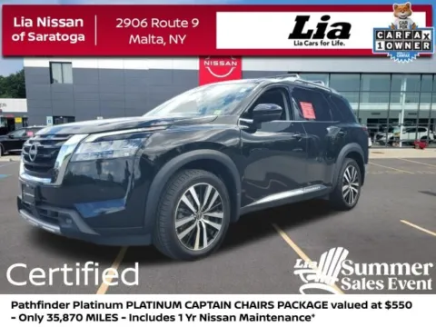 Black 2023 Nissan Pathfinder Platinum for sale in Malta, NY