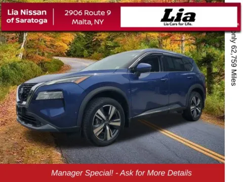 Blue 2022 Nissan Rogue SL for sale in Malta, NY