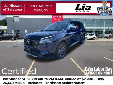 Blue 2025 Nissan Pathfinder SL for sale in Malta, NY
