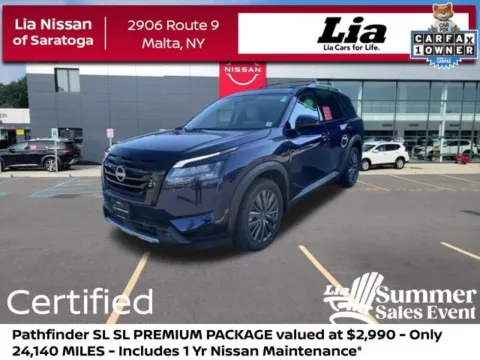 Blue 2025 Nissan Pathfinder SL for sale in Malta, NY