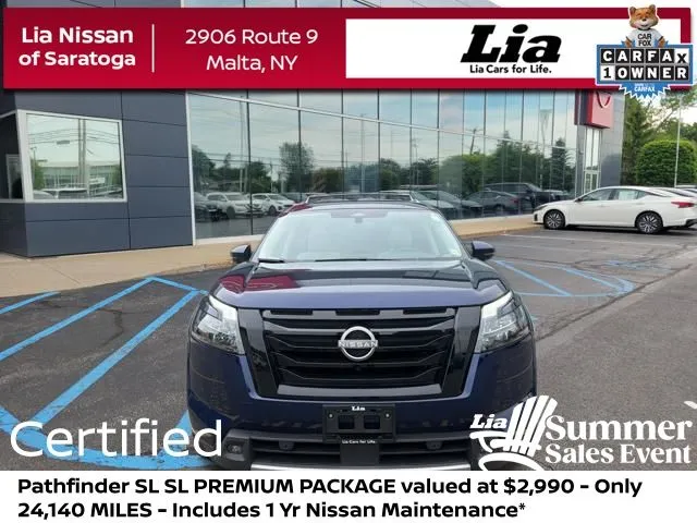 Blue 2025 Nissan Pathfinder SL for sale in Malta, NY