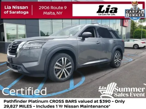 Gray 2023 Nissan Pathfinder Platinum for sale in Malta, NY