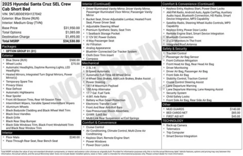 More photos of 2025 Hyundai Santa Cruz SEL at Lia Nissan of Saratoga, NY