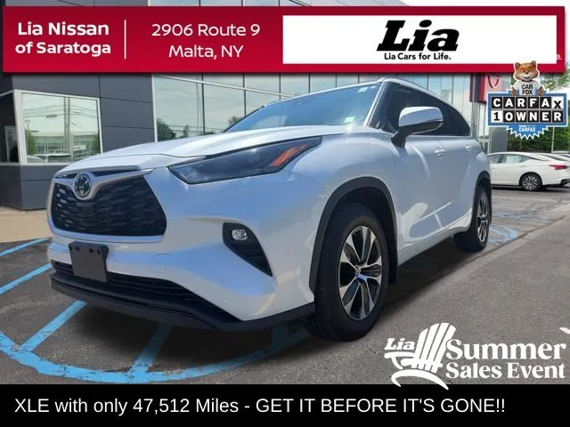 White 2022 Toyota Highlander XLE for sale in Malta, NY