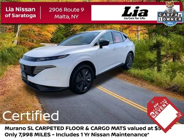White 2025 Nissan Murano SL for sale in Malta, NY