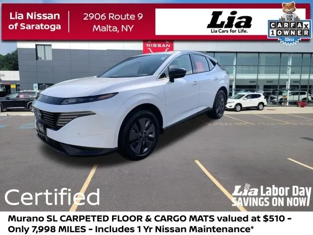 White 2025 Nissan Murano SL for sale in Malta, NY