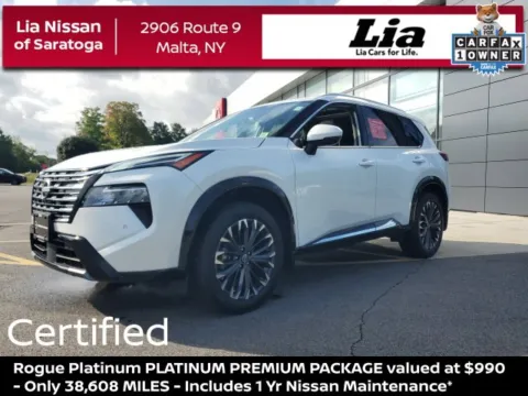 White 2024 Nissan Rogue Platinum for sale in Malta, NY