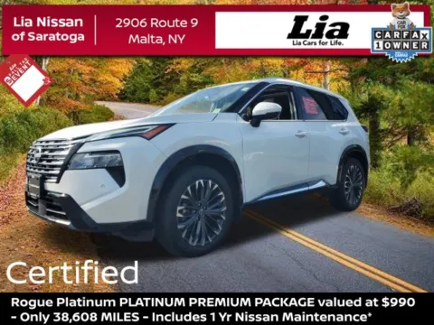 White 2024 Nissan Rogue Platinum for sale in Malta, NY