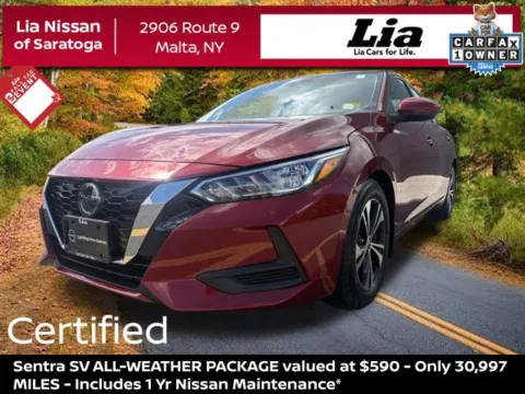 Red 2023 Nissan Sentra SV for sale in Malta, NY