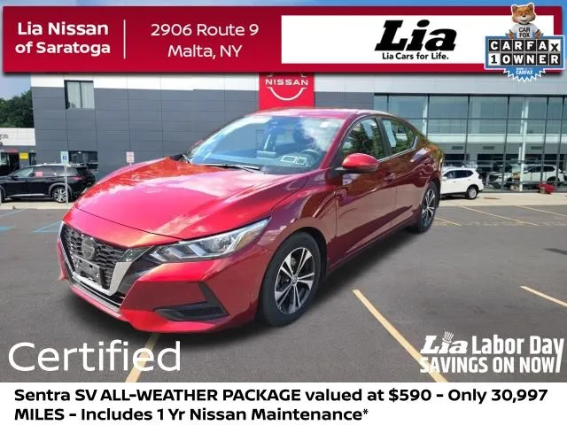 Red 2023 Nissan Sentra SV for sale in Malta, NY