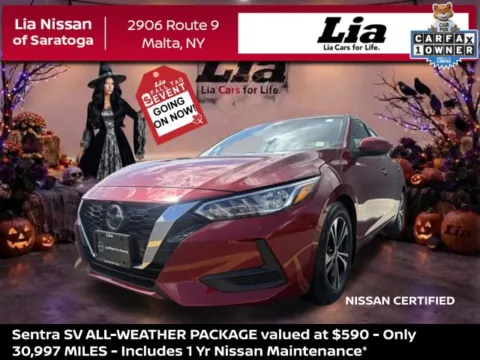 Red 2023 Nissan Sentra SV for sale in Malta, NY