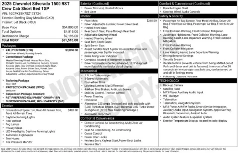 More photos of 2025 Chevrolet Silverado 1500 RST at Lia Nissan of Saratoga, NY