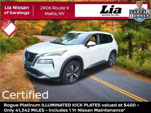 White 2021 Nissan Rogue Platinum for sale in Malta, NY