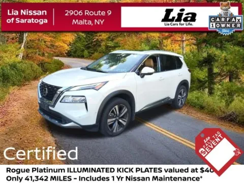 White 2021 Nissan Rogue Platinum for sale in Malta, NY