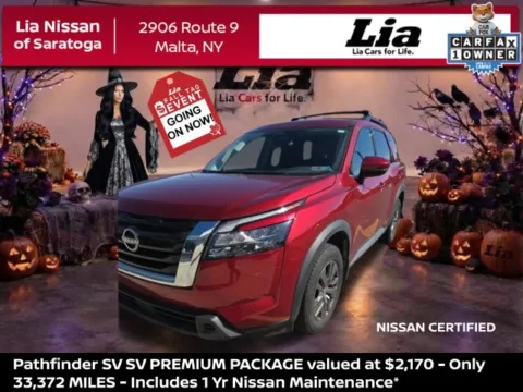 Red 2024 Nissan Pathfinder SV for sale in Malta, NY