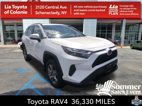 White 2023 Toyota RAV4 Hybrid XLE for sale in Schenectady, NY