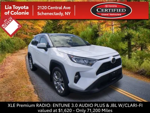 White 2019 Toyota RAV4 XLE Premium for sale in Schenectady, NY