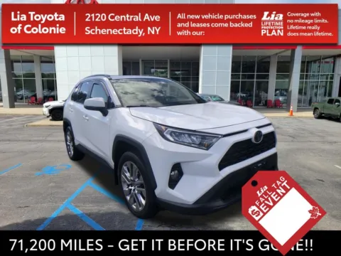 White 2019 Toyota RAV4 XLE Premium for sale in Schenectady, NY