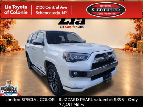 White 2018 Toyota 4Runner Limited for sale in Schenectady, NY
