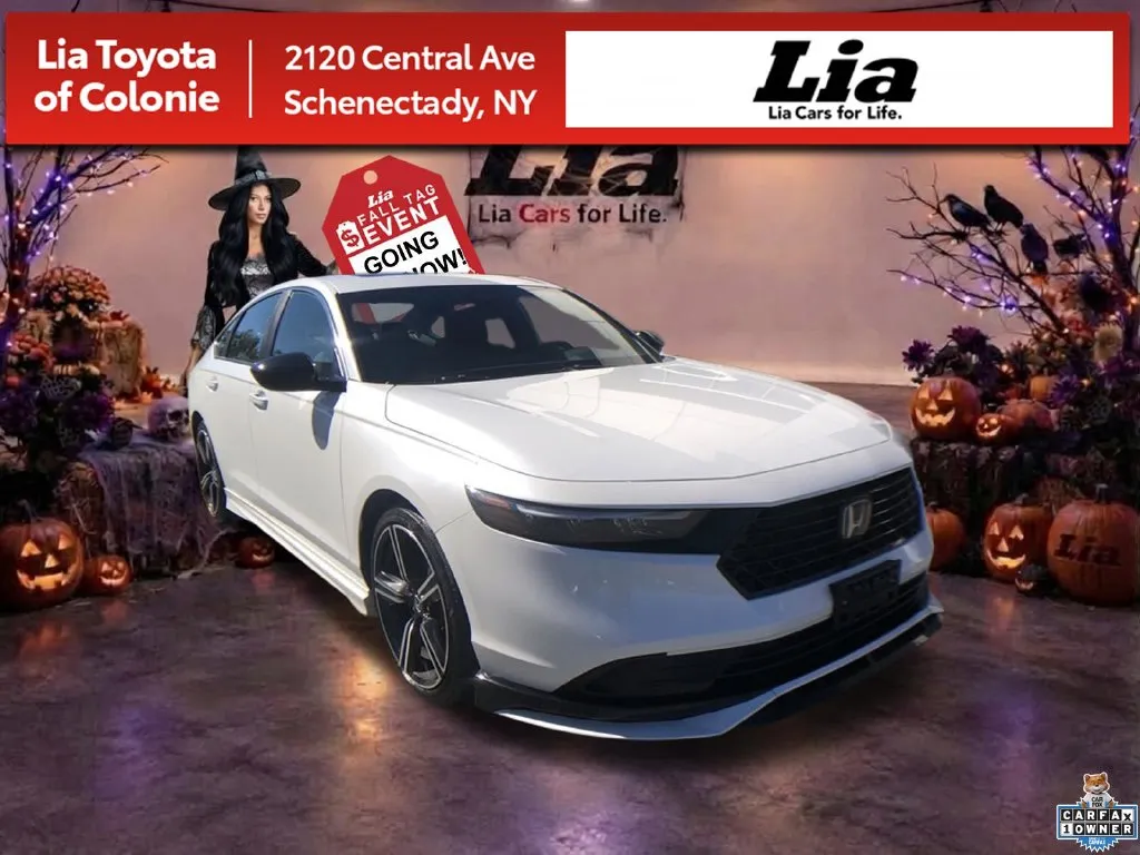 White 2023 Honda Accord Hybrid Sport for sale in Schenectady, NY