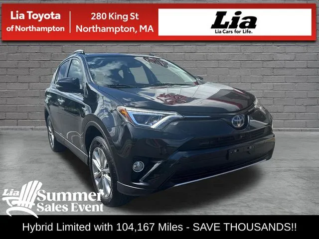 Gray 2016 Toyota RAV4 Hybrid Limited for sale in Northampton, MA