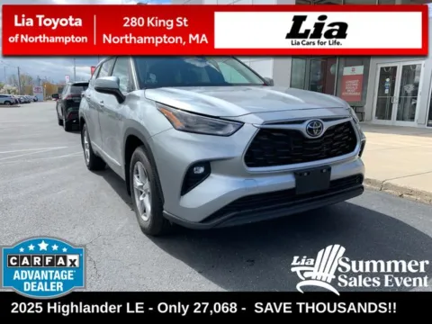 Silver 2025 Toyota Highlander LE AWD for sale in Northampton, MA