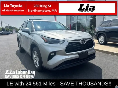 Silver 2024 Toyota Highlander LE for sale in Northampton, MA