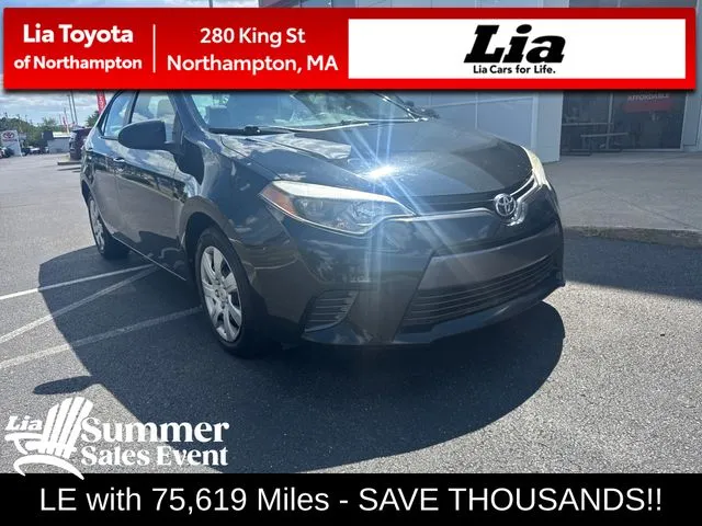 Black 2016 Toyota Corolla LE for sale in Northampton, MA