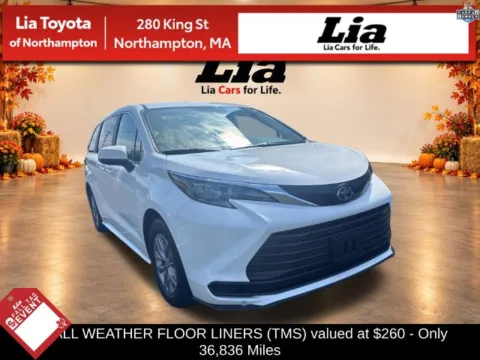 White 2025 Toyota Sienna LE for sale in Northampton, MA