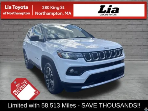 White 2024 Jeep Compass Limited for sale in Northampton, MA