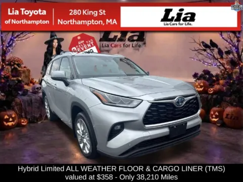 Silver 2023 Toyota Highlander Hybrid Limited for sale in Northampton, MA