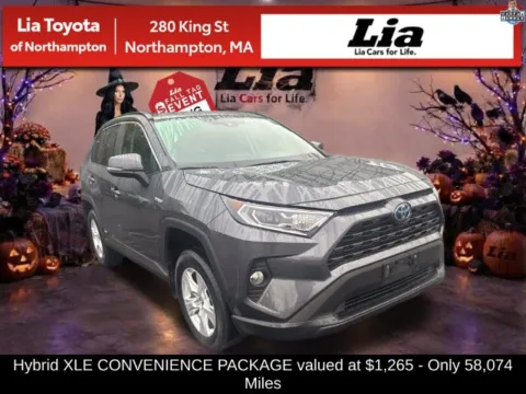 Gray 2020 Toyota RAV4 Hybrid XLE for sale in Northampton, MA