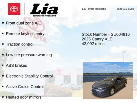 More photos of 2025 Toyota Camry LE at Lia Toyota of Rockland, NY