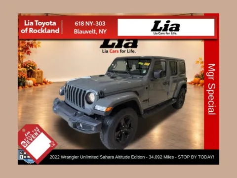 Gray 2022 Jeep Wrangler Unlimited Sahara Altitude for sale in Blauvelt, NY