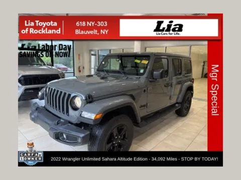Gray 2022 Jeep Wrangler Unlimited Sahara Altitude for sale in Blauvelt, NY